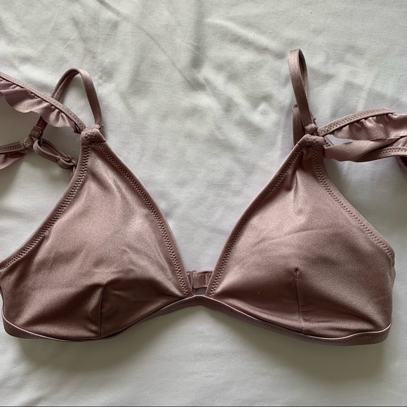 PINK VS Shine Flutter Strap Triangle Bikini Top - Picture 3 of 7